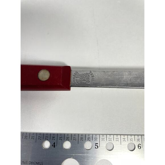 Vintage Ecko Forge Stainless Steel Soup Ladle Red Handle Rare Kitchen Utensil 11 - Picture 8 of 8